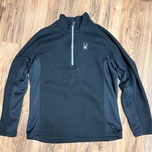 Spyder Black Quarter-Zip Pullover with Logo